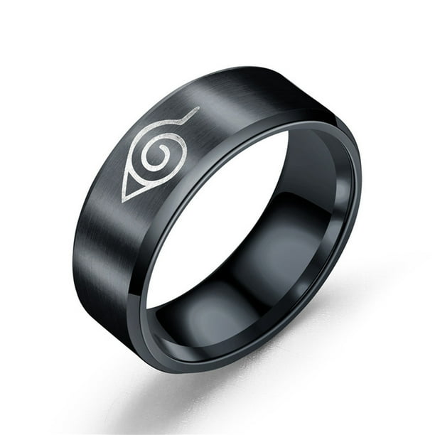 Stainless Steel Black Matte Finished Open Love Heart Link Fancy Ring Stainless Steel Black Matte Finished Open Love Heart Link Fancy Ring